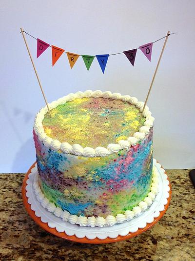 Color Me Rad Tye Dye Cake - Cake by Amy
