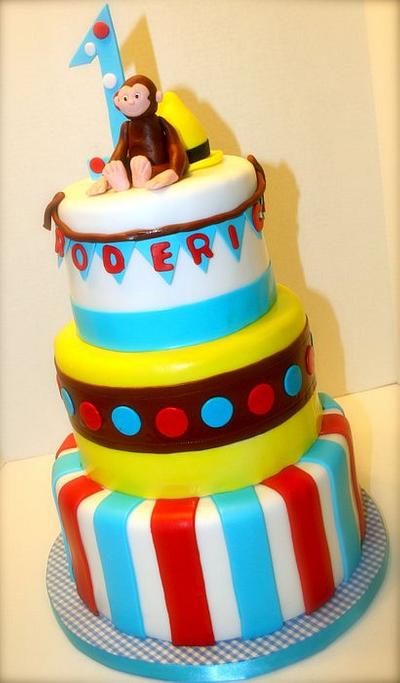 Curious George 1st Birthday - Cake by Stacy Lint