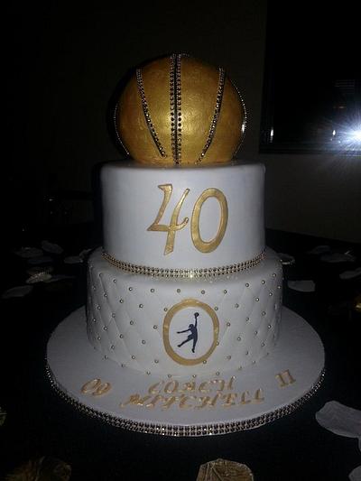 40th Birthday Basket Ball Themed Cake - Cake by Tomyka