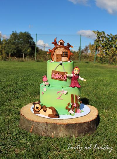 Masha and the bear cake - Cake by Cakes by Evička