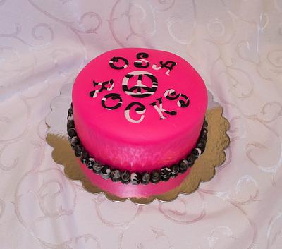 Black/White/Pink Zebra Cake - Cake by Elena Z