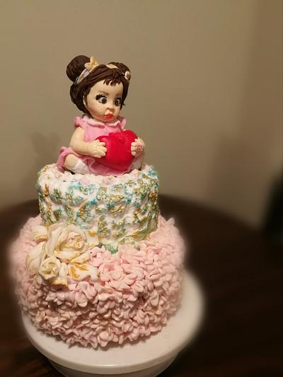 Girl with heart - Cake by Mar  Roz