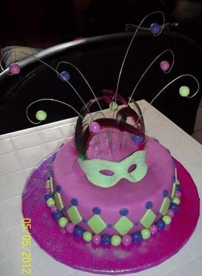 Masquerade 15th birthday - Cake by N&N Cakes (Rodette De La O)