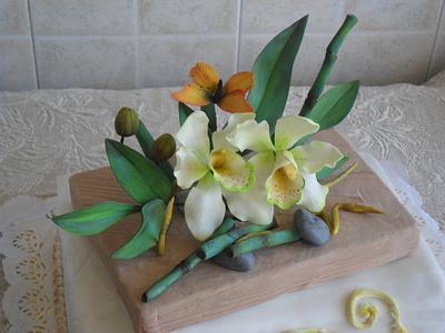 orchid cake - Cake by cristinacakes