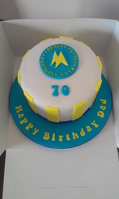 Torquay united inspired cake - Cake by Amy