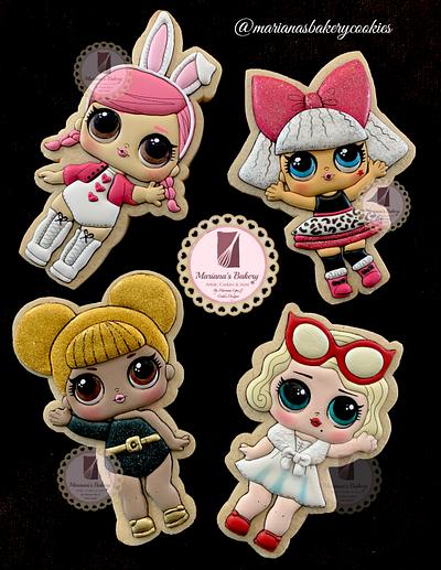 LOL Surprise dolls cookies  - Cake by Mariana Lopez Figueroa 