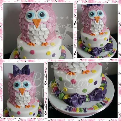 Owl Cake - Cake by Shelley BlueStarBakes
