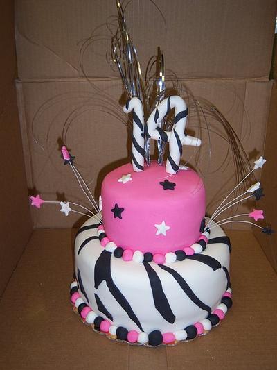 zebra print - Cake by kathy 