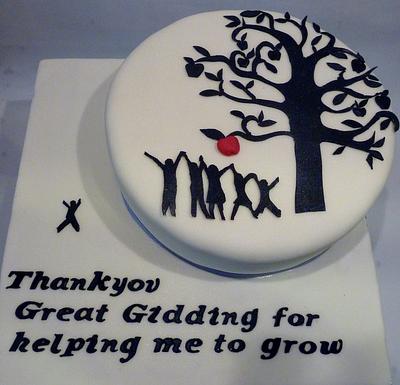 Apple tree silhouette - Cake by Dawn and Katherine