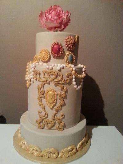 my first vintage weddingcake - Cake by Kijktaart