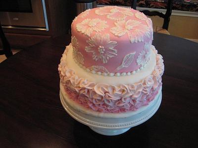 Delicate flowers - Cake by cindy Zimmerman