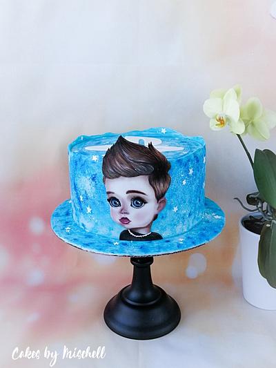 Hand painted boy cake...    - Cake by Mischell