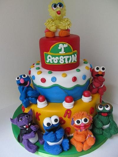Sesame Street 1st Birthday Cake - Cake by Denise Frenette 