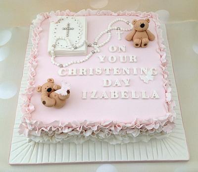 Izabella's Christening Cake - Cake by Yvonne Beesley