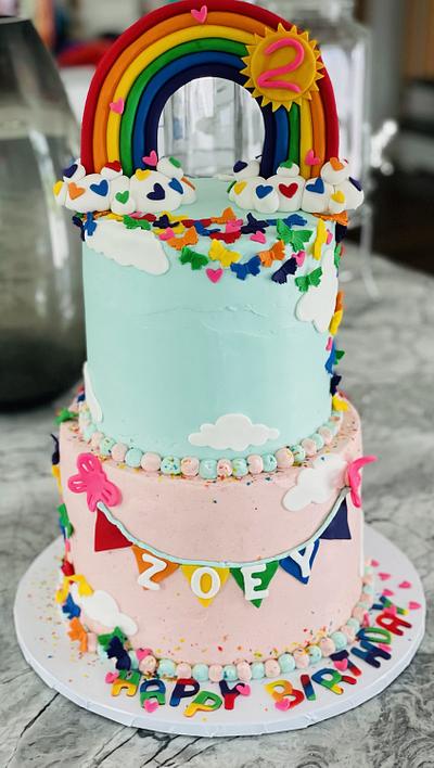 Rainbow birthday  - Cake by MerMade
