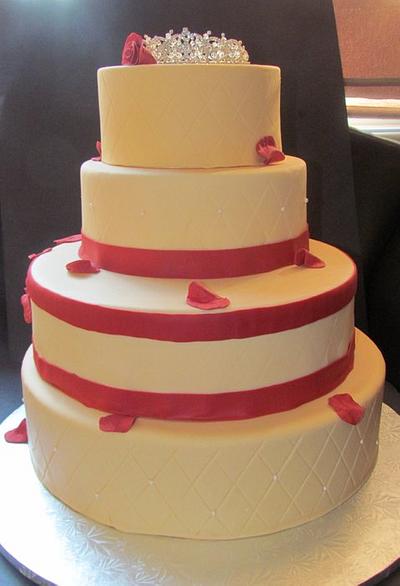 Crimson Wedding - Cake by NickySignatureCakes