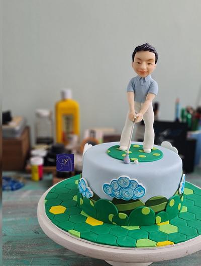 Golf Theme for a Man - Cake by Ms. V