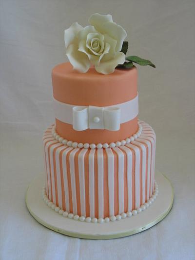 White Rose - Cake by Shaile's Edible Art