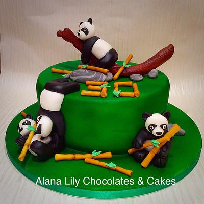 Panda fun - Cake by Alana Lily Chocolates & Cakes