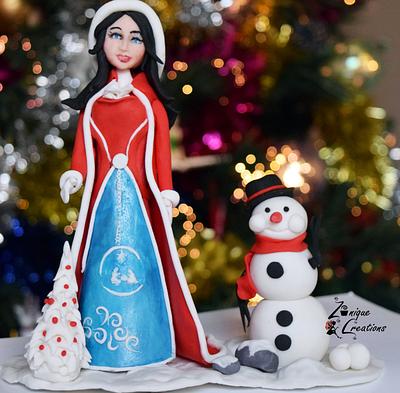 CPC Christmas Collaboration - Snowy day - Cake by Znique Creations
