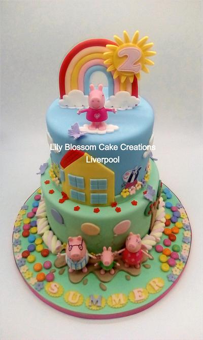 Pepper Pig 2nd Birthday Cake - Cake by Lily Blossom Cake Creations