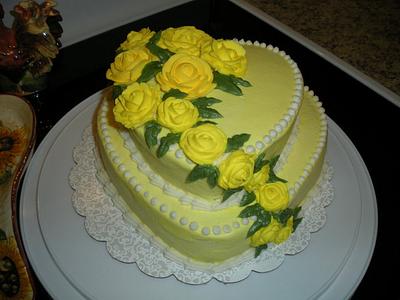 heart rose cake - Cake by Kimberly