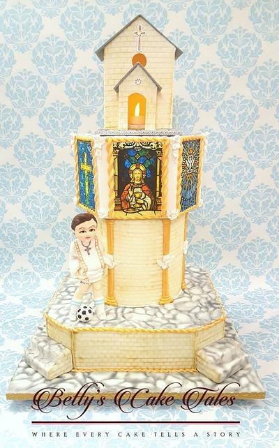 A Walk towards the Light - First Communion Cake - Cake by Betty's cake tales - Betty Fernandes