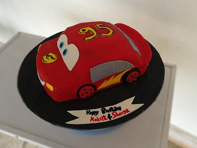 Lightning McQueen cake - Cake by Minna Abraham