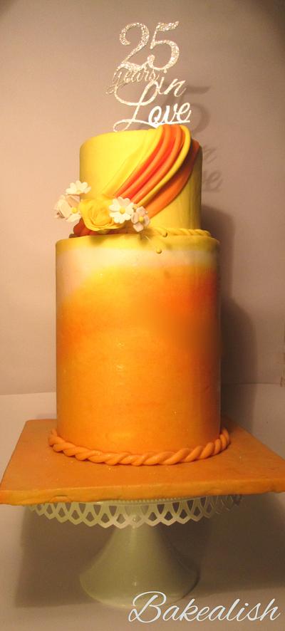 Anniversary 2 tier Cake - Cake by Bakealish