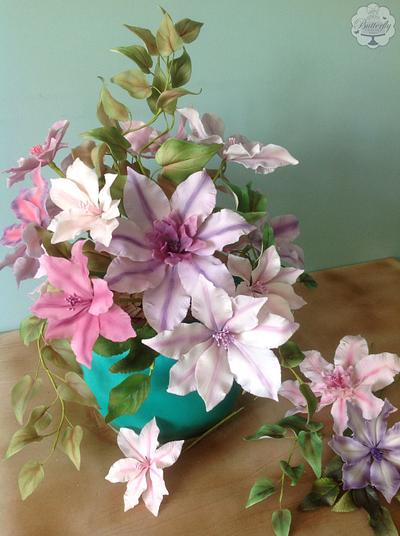 Clematis bowl - Cake by Butterfly Cakes and Bakes