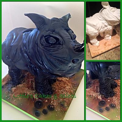 Baby  Rhino - Cake by Lotties Cakes & Slices 