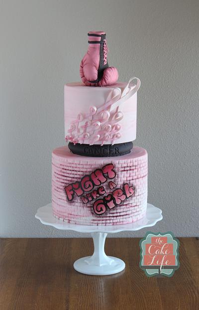 Pink ribbon cake - Cake by The Cake Life