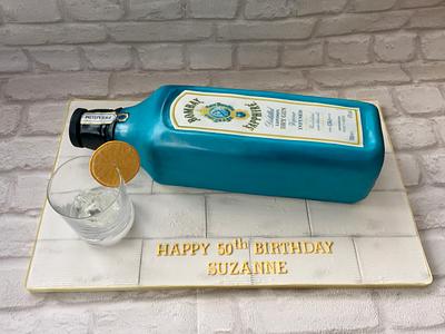 Gin Bottle - Cake by Canoodle Cake Company