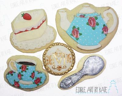 Vintage Tea Set Cookies - Cake by Kate Lau