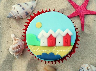 Beach theme cupcakes - Cake by Victorious Cupcakes