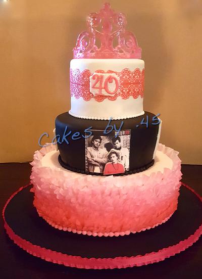 Pretty In Pink Birthday Cake - Cake by Cakes by .45