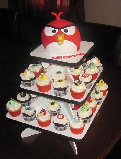 Angry Birds Cupcake Tower - Cake by Jaybugs_Sweet_Shop