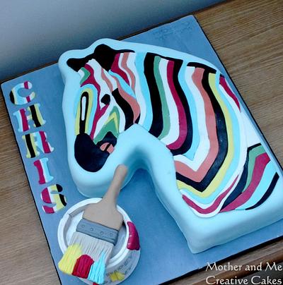 Stripey Zebra Paint - Cake by Mother and Me Creative Cakes