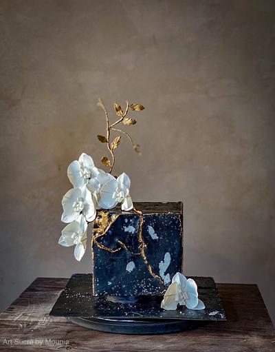 Orchids and Kintsugi - Cake by Art Sucré by Mounia