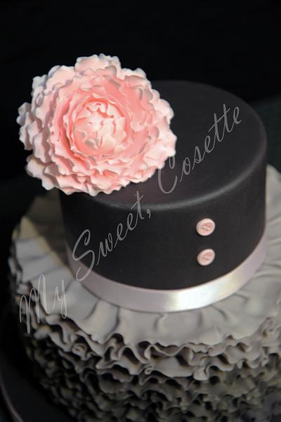 Grey Ombre Ruffle - Cake by Cosette