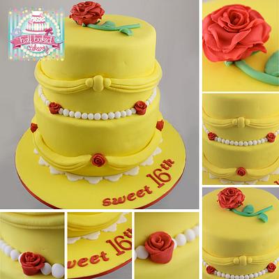 Sweet Belle 16th - Cake by Sheridan @HalfBakedCakery