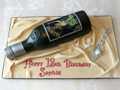 Bottle of Absinthe - Cake by Louise Jackson Cake Design