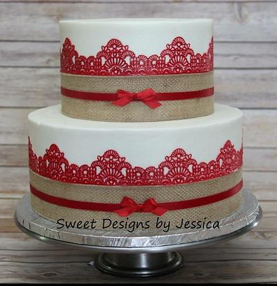 Vanessa's Anniversary - Cake by SweetdesignsbyJesica