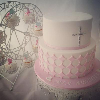 Baptism cake  - Cake by Priscilla's Cakes