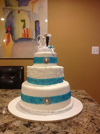 First wedding cake April 2012 - Cake by Damaris Brown
