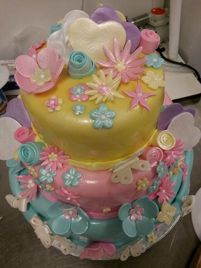 whimsical blossoms - Cake by Enchanted Bakes by Timothy 