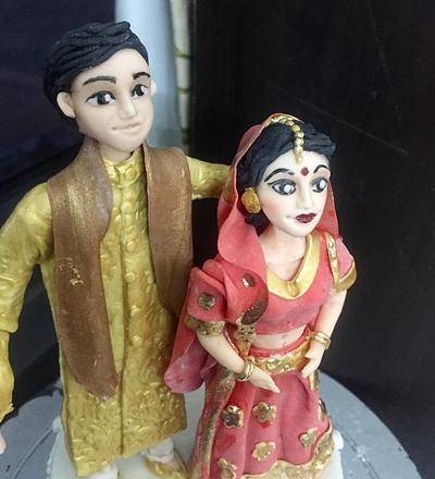Indian couple topper  - Cake by Seema Tyagi