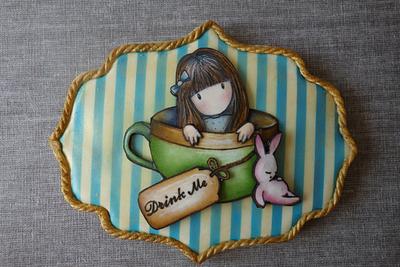 Gorjuss handpainted cookie II - Cake by Susana Ugarte