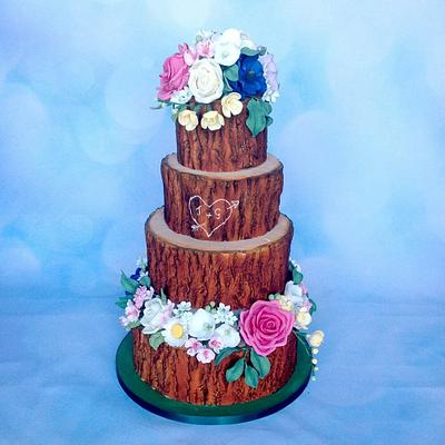 Woodland wedding - Cake by Jen's Cake Boutique