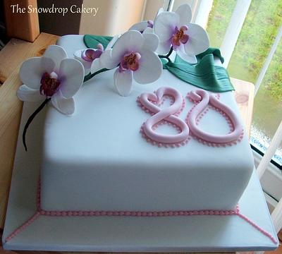 orchid cake - Cake by The Snowdrop Cakery